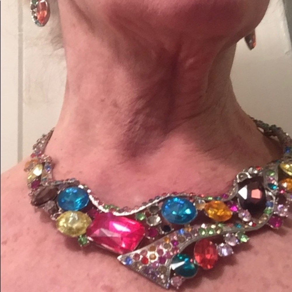 Statement necklace and earrings